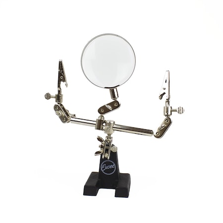 Excel Blades Helping Hands with Magnifier, Weighted base and 2 Alligator clips, 6pk 55675